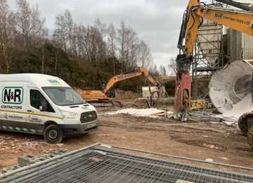 Demolition of redundant concrete plant